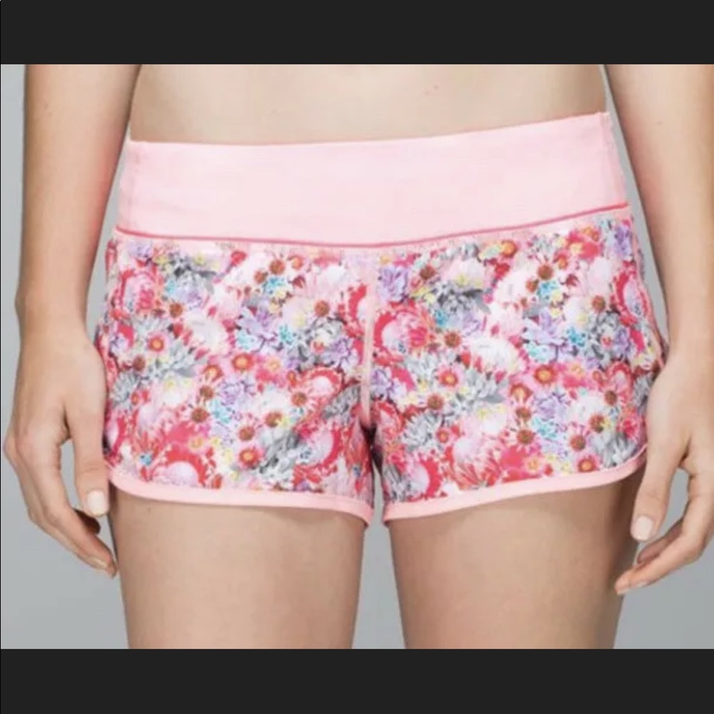 Lululemon Speed Short Flowabunga Bleached Coral 6 - Picture 7 of 7